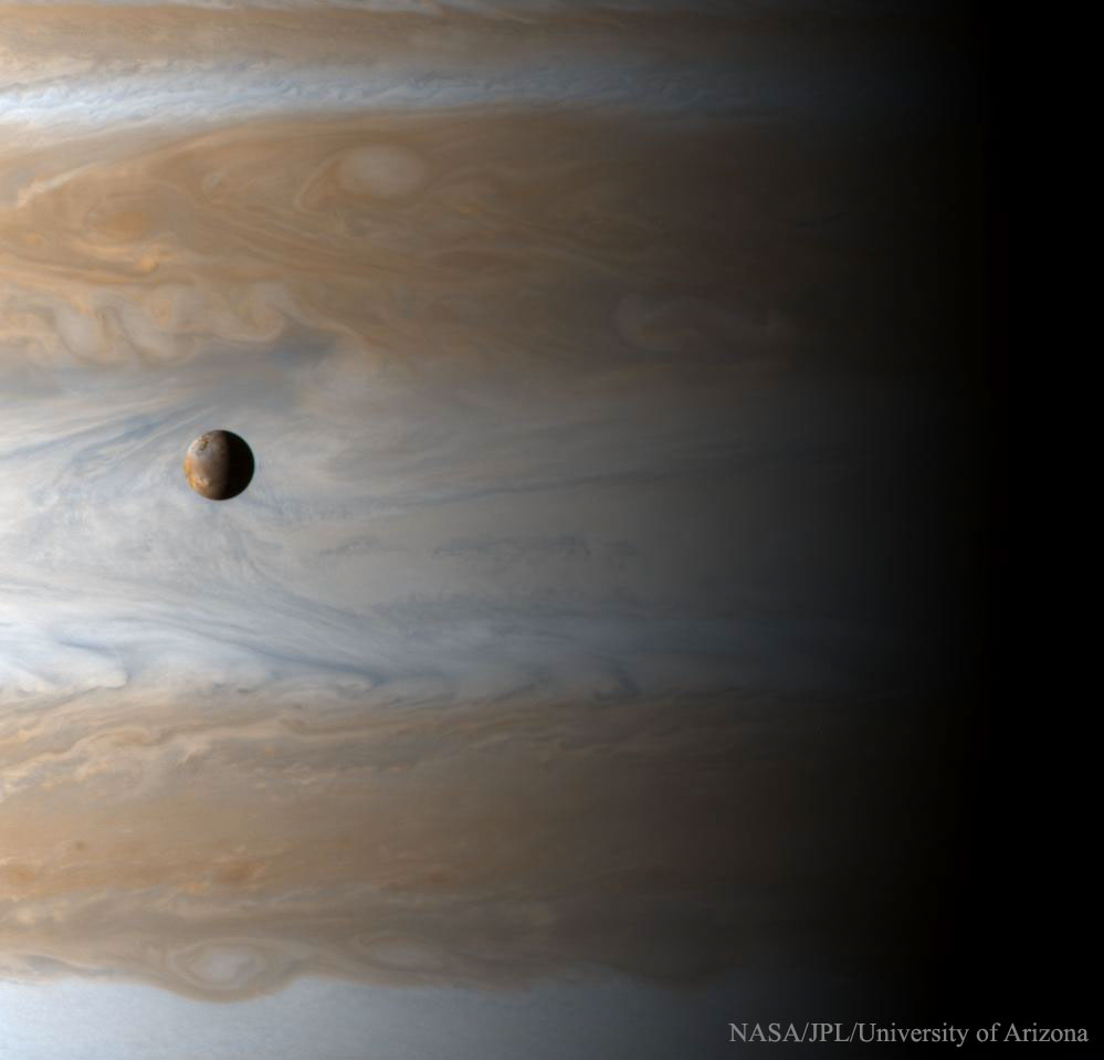 Io in front of Jupiter