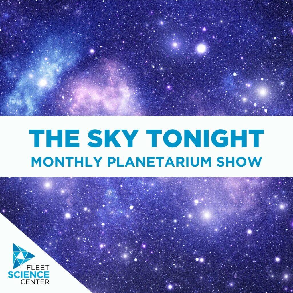 The Sky Tonight Logo. Fleet Science Center. Planetarium.